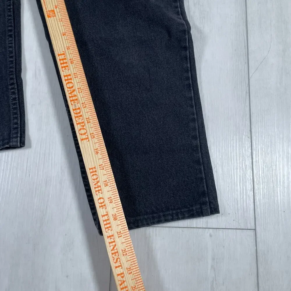 VTG Levis Jeans 30x21 Black 550 USA 90s Orange Tab Relaxed Capri Pants Student